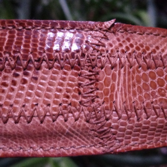 New Nocona Genuine Lizard Leather Western Belt 30 main image 2